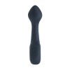 Vibrating Bulb Silicone Prostate Massager with Loop - Black